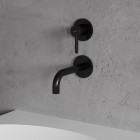 Omnires Y bateria umywalkowa podtynkowa wylewka 16,5 cm czarny półpołysk Y1215NBL