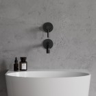 Omnires Y bateria umywalkowa podtynkowa wylewka 16,5 cm czarny półpołysk Y1215NBL