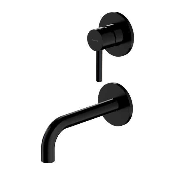 Omnires Y bateria umywalkowa podtynkowa wylewka 16,5 cm czarny półpołysk Y1215NBL