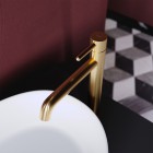 Omnires Y bateria umywalkowa wysoka stojąca złoty szczotkowany Y1212GLB