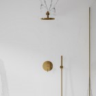 Omnires Y kompletny zestaw prysznicowy podtynkowy deszczownica 25 cm złoty połysk SYSY19GL