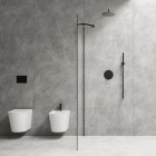 Omnires Y kompletny zestaw prysznicowy podtynkowy deszczownica 25 cm czarny półpołysk SYSY18BL