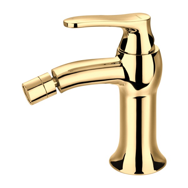 Omnires Art Deco bateria bidetowa stojąca retro złoty połysk AD5121GL