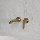 Omnires Art Deco bateria umywalkowa podtynkowa wylewka 16 cm retro brąz antyczny AD5115BR