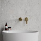 Omnires Art Deco bateria umywalkowa podtynkowa wylewka 16 cm retro brąz antyczny AD5115BR