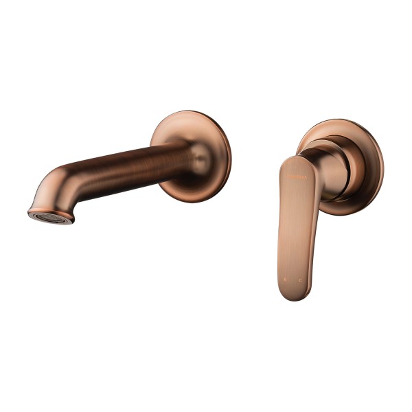 Omnires Art Deco bateria umywalkowa podtynkowa wylewka 16 cm retro miedź antyczna AD5115ORB