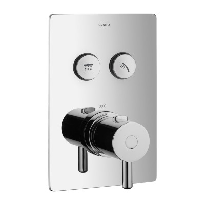 Omnires Y GOCLICK bateria wannowo-prysznicowa termostatyczna podtynkowa chrom Y1236GCPROCR