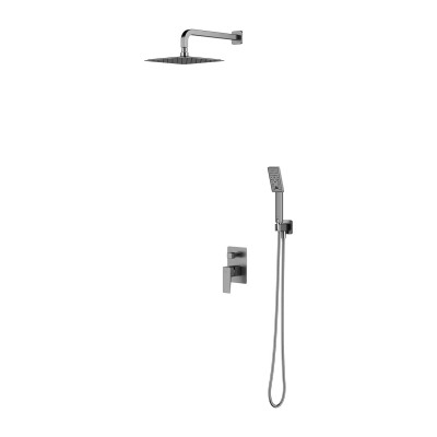 Omnires Parma zestaw prysznicowy podtynkowy z deszczownicą 25 cm nikiel SYSPM21IN