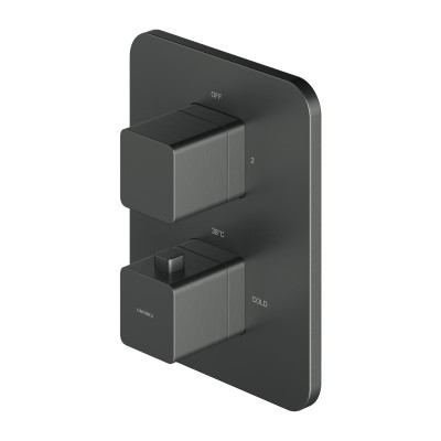 Omnires Parma bateria wannowo-prysznicowa podtynkowa termostatyczna grafit PM7436GR