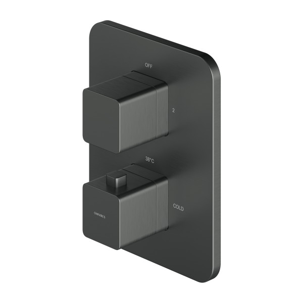 Omnires Parma bateria wannowo-prysznicowa podtynkowa termostatyczna grafit PM7436GR