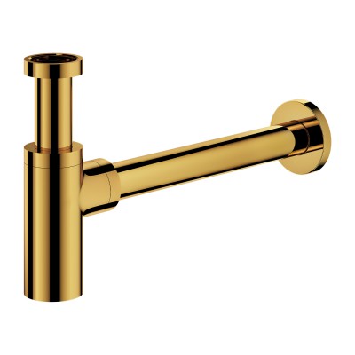 Omnires syfon umywalkowy mosiężny okrągły złoty połysk A186GL