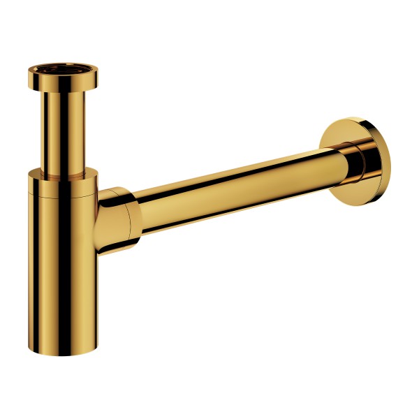 Omnires syfon umywalkowy mosiężny okrągły złoty połysk A186GL