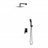 Omnires Parma zestaw prysznicowy podtynkowy z deszczownicą 20 cm czarny mat SYSPM10BL