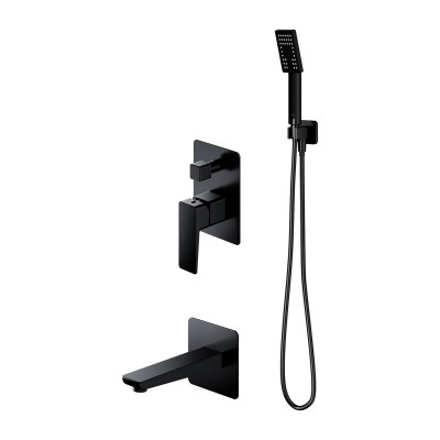 Omnires Parma kompletny zestaw wannowy podtynkowy czarny mat SYSPMW01BL Omnires Parma kompletny zestaw wannowy podtynkowy czarny mat SYSPMW01BL