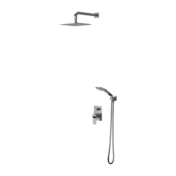 Omnires Slide zestaw prysznicowy podtynkowy z deszczownicą 25 cm chrom SYSSL10CR