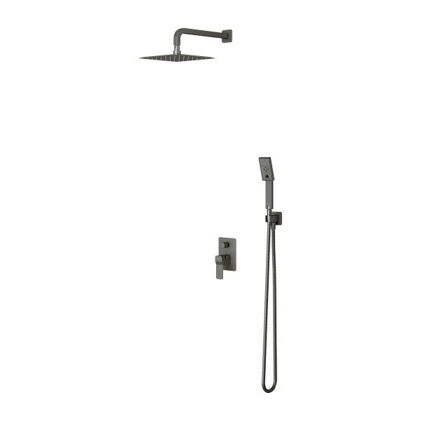 Omnires Slide zestaw prysznicowy podtynkowy z deszczownicą 20 cm grafit SYSSL12GR