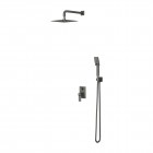 Omnires Slide zestaw prysznicowy podtynkowy z deszczownicą 20 cm grafit SYSSL12GR