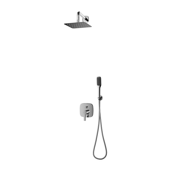 Omnires Hudson zestaw prysznicowy podtynkowy z deszczownicą 20 cm chrom SYSHS24XCR
