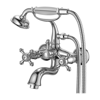 Omnires Retro bateria wannowa ścienna retro chrom RE7231CR