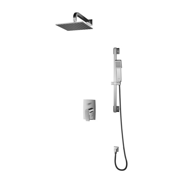 Omnires Murray kompletny zestaw prysznicowy z deszczownicą 25 cm chrom SYSMU13ACR