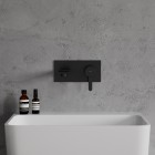 Omnires Darling bateria umywalkowa podtynkowa wylewka 16,5 cm czarny półpołysk DA5015BL