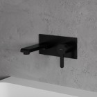 Omnires Darling bateria umywalkowa podtynkowa wylewka 16,5 cm czarny półpołysk DA5015BL