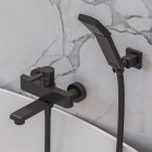 Omnires Darling bateria wannowa ścienna czarny półpołysk DA5031BL