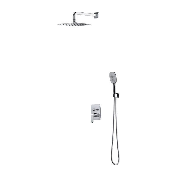 Omnires Sacramento kompletny zestaw prysznicowy podtynkowy deszczownica 25 cm chrom SYSSC10XCR