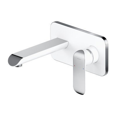 Omnires Sacramento bateria umywalkowa podtynkowa wylewka 17,8 cm chrom/biały SC2315CRB