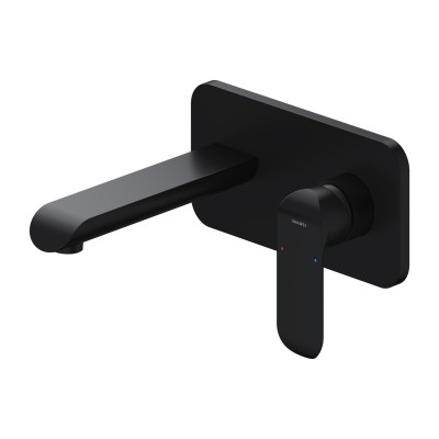 Omnires Sacramento bateria umywalkowa podtynkowa wylewka 17,8 cm czarny mat SC2315BL