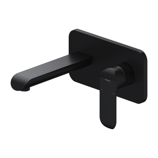 Omnires Sacramento bateria umywalkowa podtynkowa wylewka 17,8 cm czarny mat SC2315BL