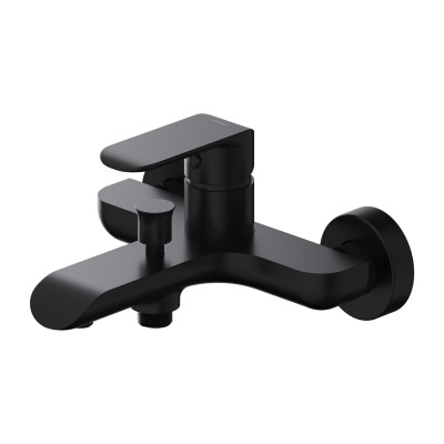 Omnires Sacramento bateria wannowa ścienna czarny mat SC2330BL