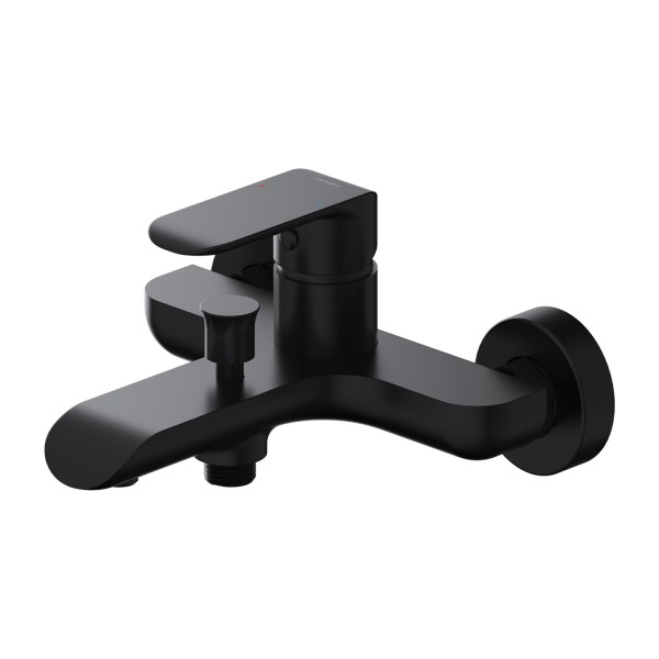 Omnires Sacramento bateria wannowa ścienna czarny mat SC2330BL