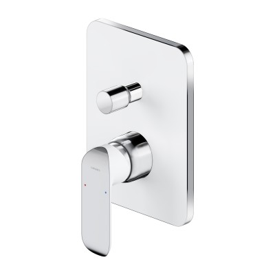 Omnires Sacramento bateria wannowo-prysznicowa podtynkowa chrom/biały SC2335XCRB