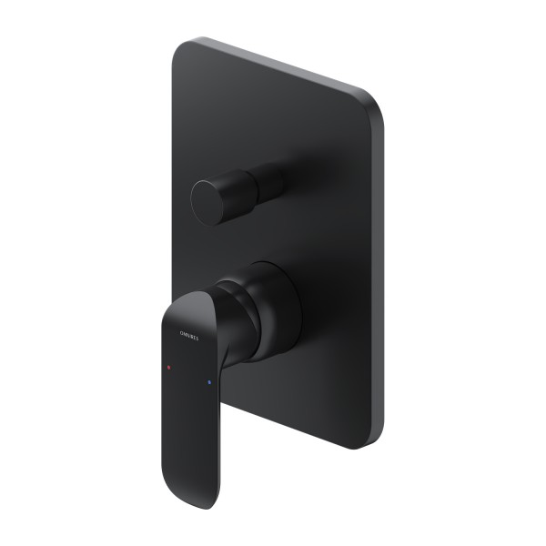 Omnires Sacramento bateria wannowo-prysznicowa podtynkowa czarny mat SC2335XBL