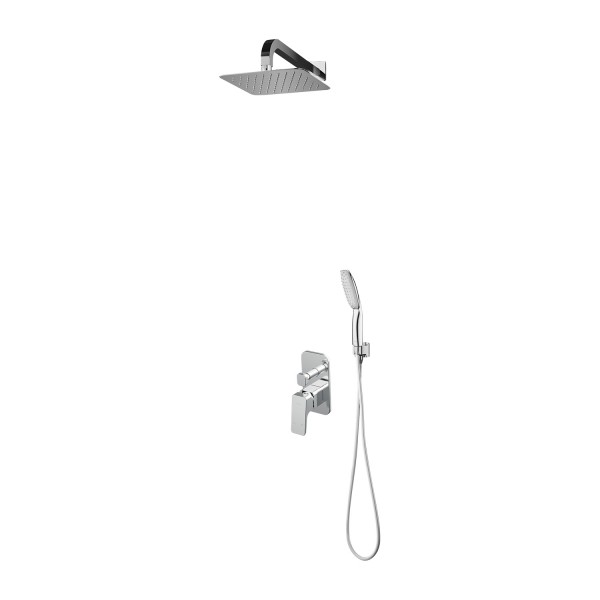 Omnires Lucky zestaw prysznicowy podtynkowy z deszczownicą 20 cm chrom SYSLY10CR