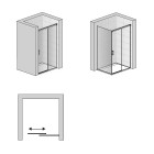 Sanswiss Cadura drzwi prysznicowe 130 cm prawe złoty CAS2D1301207