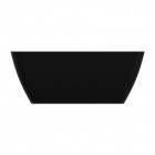 Omnires Parma M+ wanna wolnostojąca 159x71 cm biały/czarny połysk PARMAWWBCP