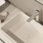 Omnires Parma M+ umywalka nablatowa 50x35 cm biały/szary połysk PARMAUNBSP