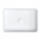 Omnires Parma M+ umywalka nablatowa 50x35 cm biały/szary połysk PARMAUNBSP