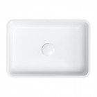 Omnires Parma M+ umywalka nablatowa 50x35 cm biały/czarny połysk PARMAUNBCP