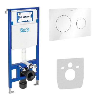 Roca stelaż podtynkowy Duplo One 3w1 kompletny gotowy do montażu biały połysk PL10 Roca stelaż podtynkowy Duplo One 3w1 kompletny gotowy do montażu biały połysk PL10