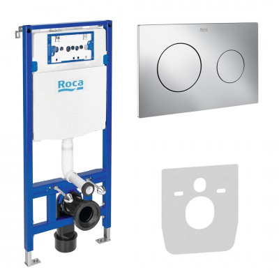 Roca stelaż podtynkowy Duplo One 3w1 kompletny gotowy do montażu chrom połysk PL10 Roca stelaż podtynkowy Duplo One 3w1 kompletny gotowy do montażu chrom połysk PL10