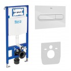 Roca stelaż podtynkowy Duplo One 3w1 kompletny gotowy do montażu biały połysk