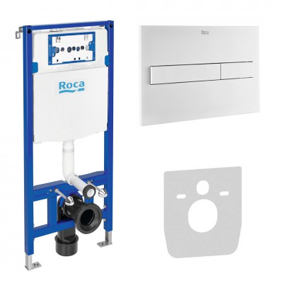 Roca stelaż podtynkowy Duplo One 3w1 kompletny gotowy do montażu biały mat PL7