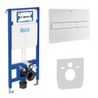 Roca stelaż podtynkowy Duplo One 3w1 kompletny gotowy do montażu biały mat