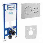 Roca stelaż podtynkowy Duplo One 3w1 kompletny gotowy do montażu inox PL10