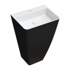 Omnires Parma M+ umywalka wolnostojąca 55x43 cm biały/czarny połysk PARMAUWBCP