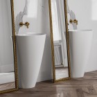 Omnires Siena M+ umywalka wolnostojąca 55x43 cm biały połysk SIENAUWBP