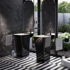 Besco Assos S-Line umywalka wolnostojąca 40x50 cm czarna UMD-AP-WOBW